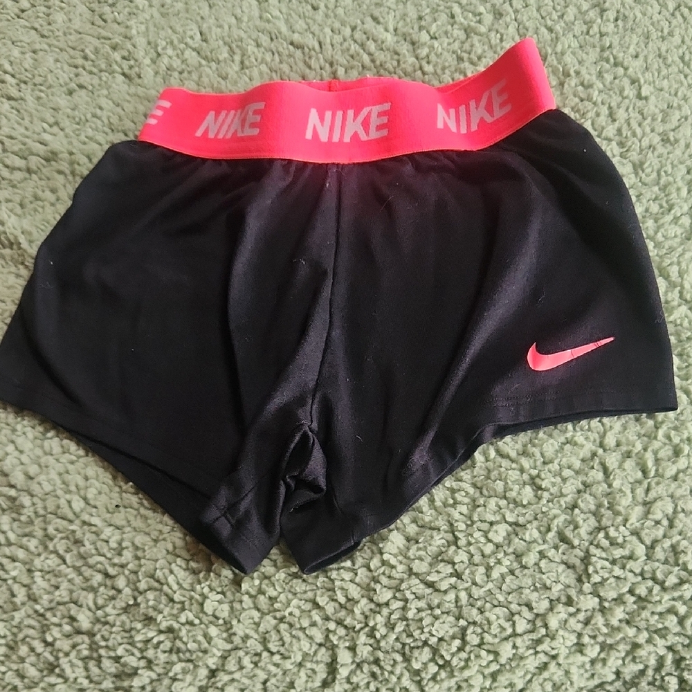 Nike Black Shorts with Pink Waistband